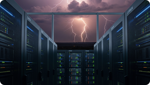 Risk assessment dashboard showing lightning density map and risk classification